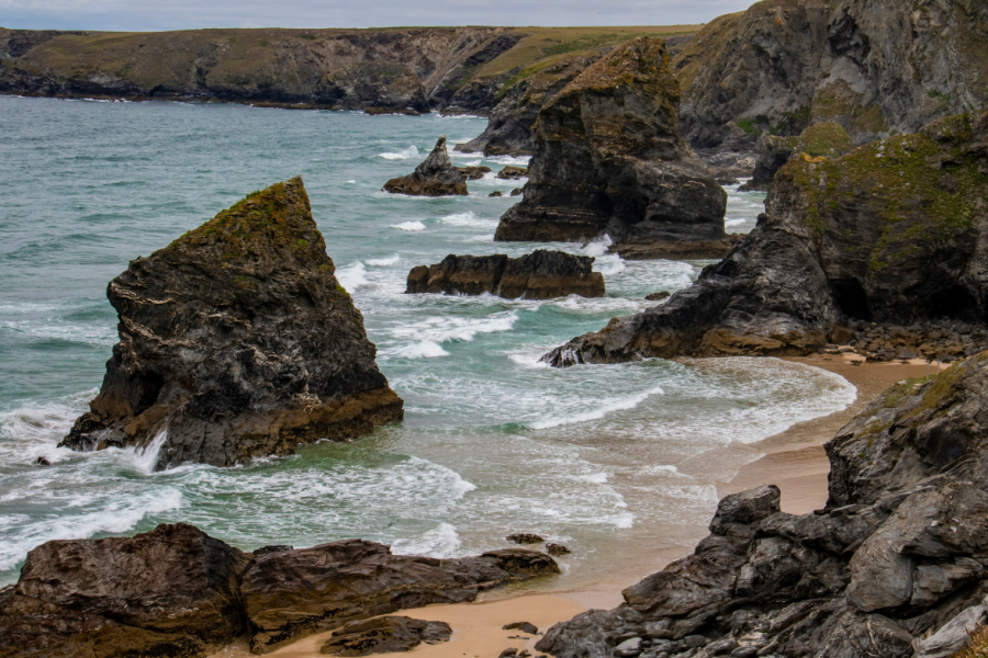 Bedruthan Steps sea stacks