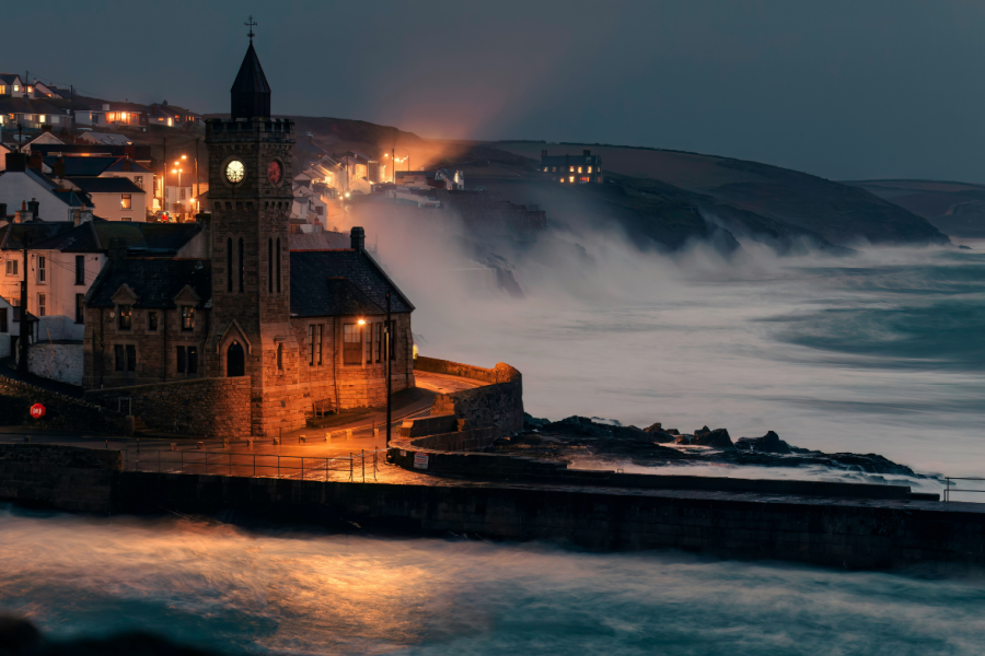 Porthleven in Cornwall in November