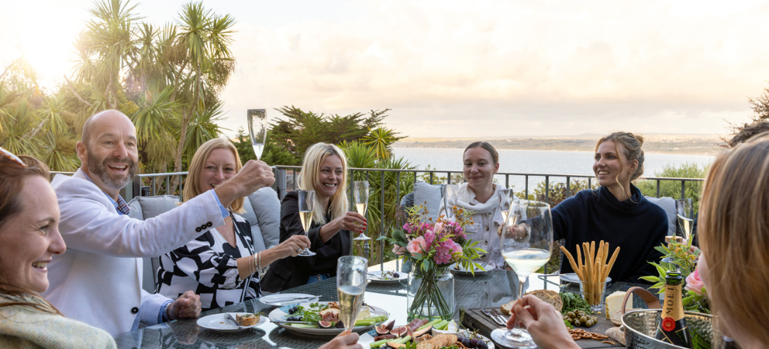 a family on holiday in Cornwall in one of Cornish Gems' family homes