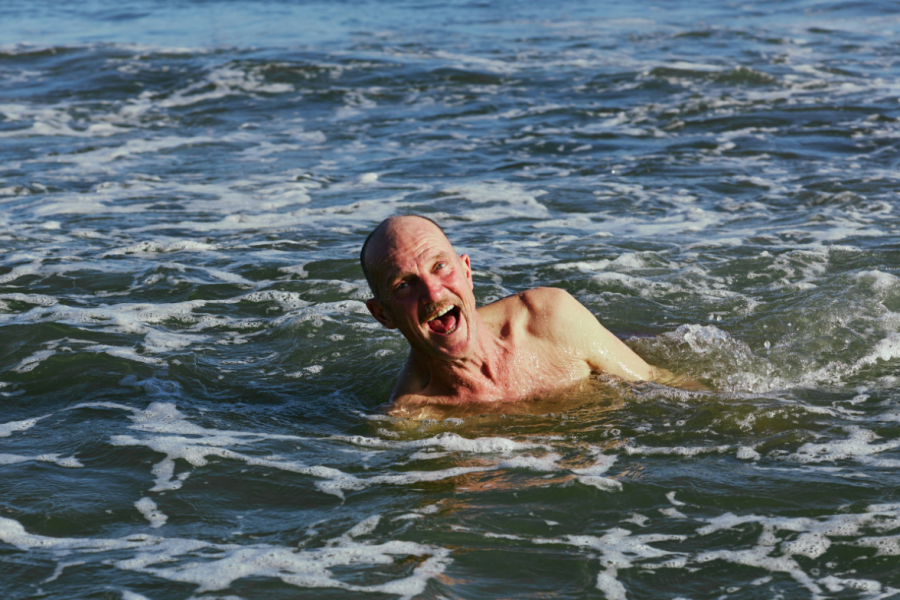 Boxing Day swim in Cornwall during a Cornish Christmas
